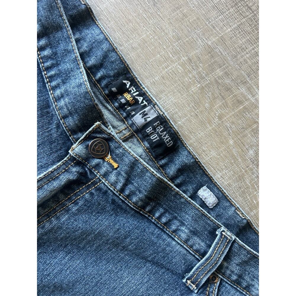 Ariat Rebar M4 DuraStretch Workhorse Jeans Mens 40x34 Relaxed Bootcut Casual - Picture 3 of 12